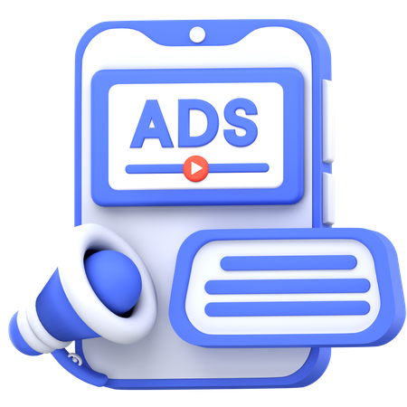 Online advertising  3D Icon
