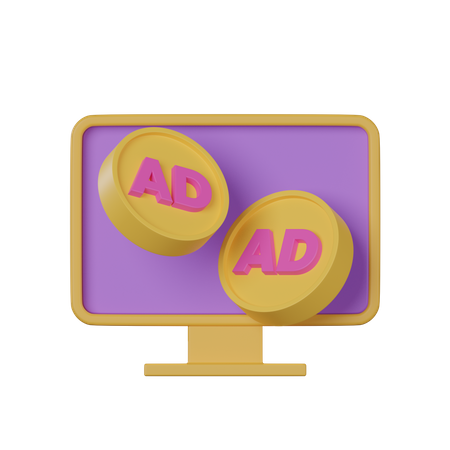 Online Advertising 3D Icon