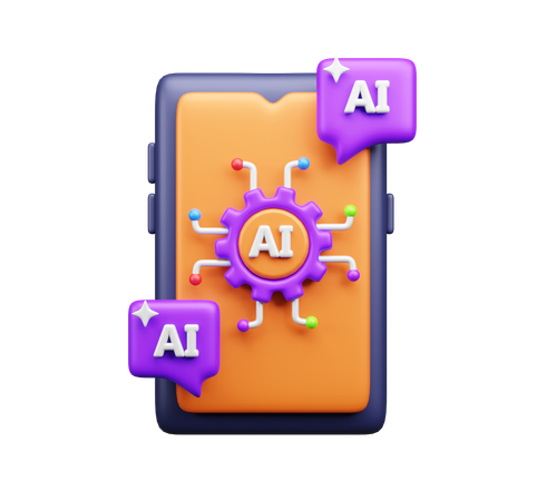 Online Ai Setting  3D Icon