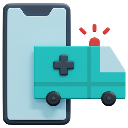 Online Ambulance  3D Icon