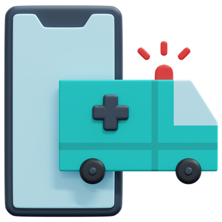 Online Ambulance 3D Icon