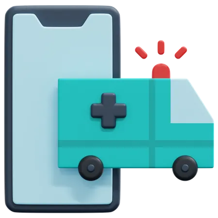 Online Ambulance  3D Icon