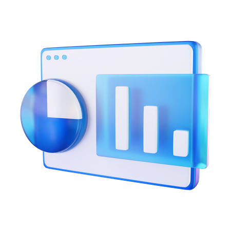 Online-Analysediagramm  3D Icon