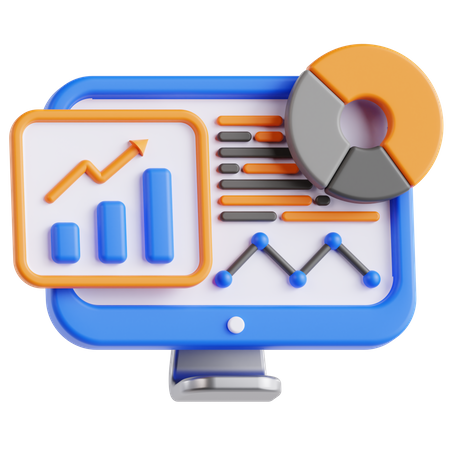 Online-Analysediagramm  3D Icon