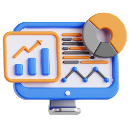 Online-Analysediagramm  3D Icon