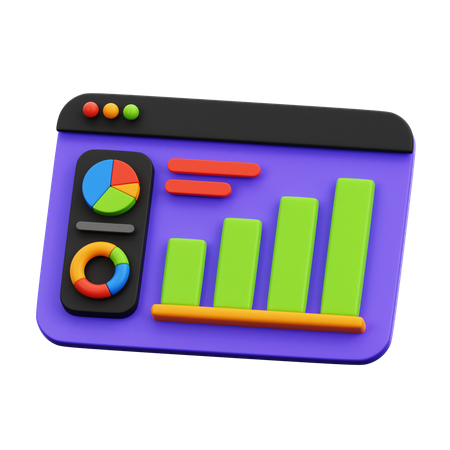 Online-Analyse-Grafik  3D Icon