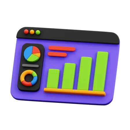 Online-Analyse-Grafik  3D Icon