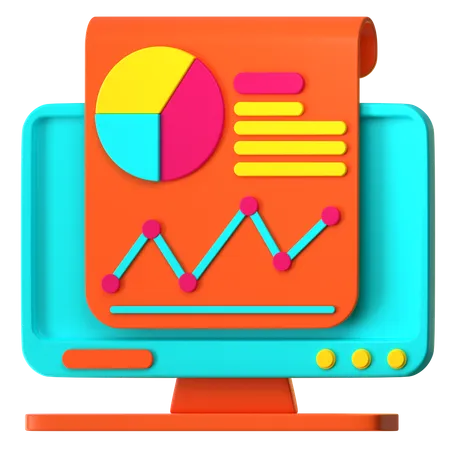 Online-Analysebericht  3D Icon