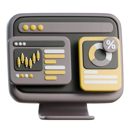 Online Analysis  3D Icon