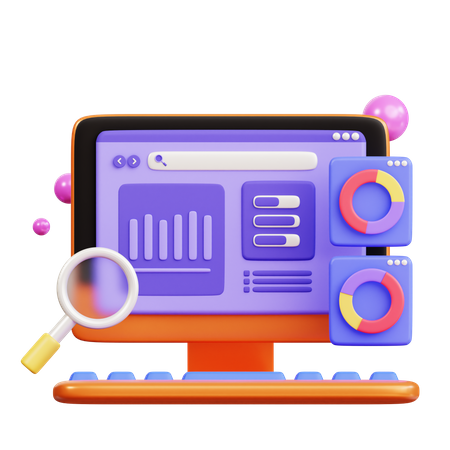 Online Analysis  3D Icon