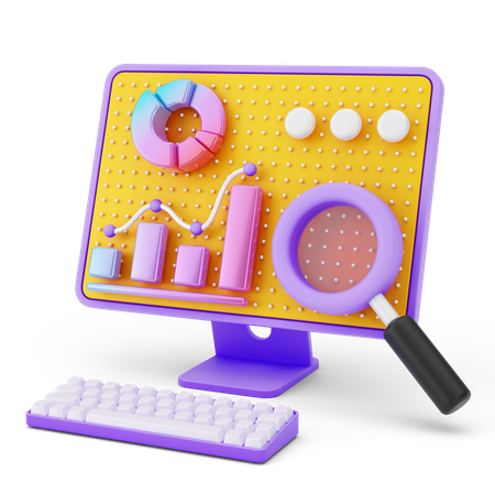 Online Analysis  3D Icon