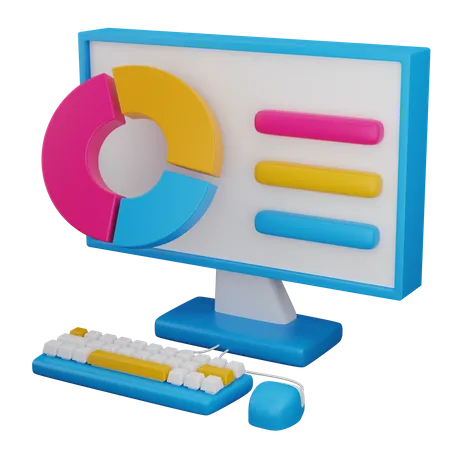 Online Analysis  3D Icon