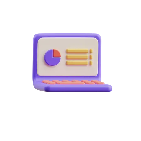 Online analysis  3D Icon