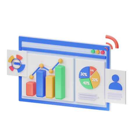 Online Analysis  3D Icon