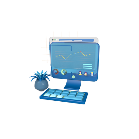 Online Analysis  3D Icon