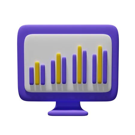 Finance Infographic On Monitor Download This Item Now 3D Icon