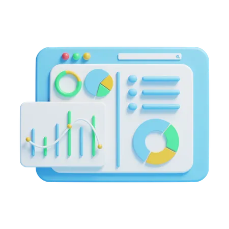 Web Page Analysis Optimization Icon Illustration Or Web Page Analysis Graph Illustration 3D Illustration