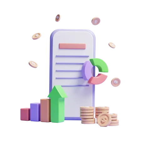 3 D Business Leadership Growth Up Graph Concept Icon Or 3 D Business Growth Up Concept Icon 3D Icon