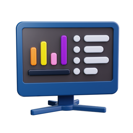 Online Analysis Chart  3D Icon