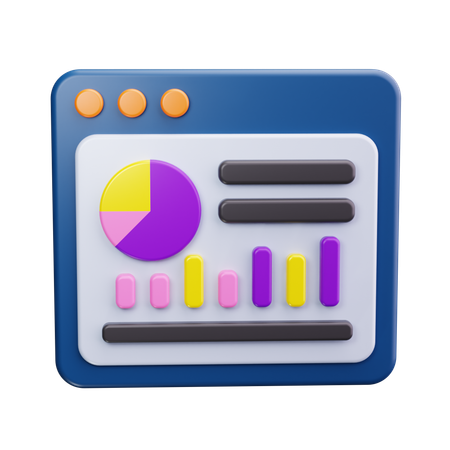 Online Analysis Chart  3D Icon