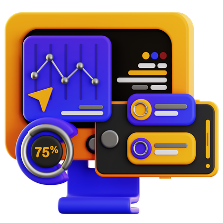 ONLINE ANALYSIS CHART  3D Icon