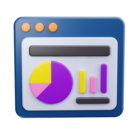 Online Analysis Chart  3D Icon