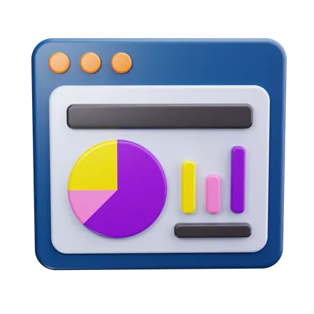 Online Analysis Chart  3D Icon