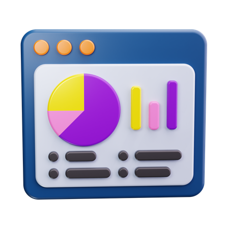 Online Analysis Chart  3D Icon