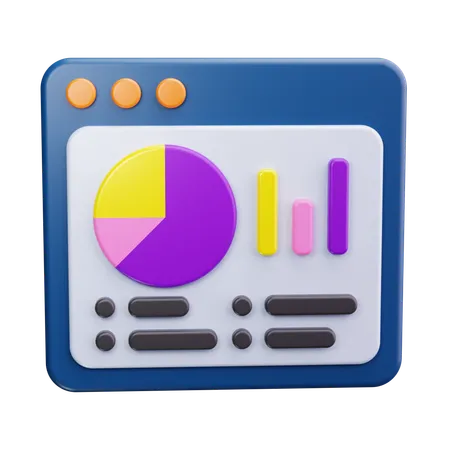 Online Analysis Chart  3D Icon