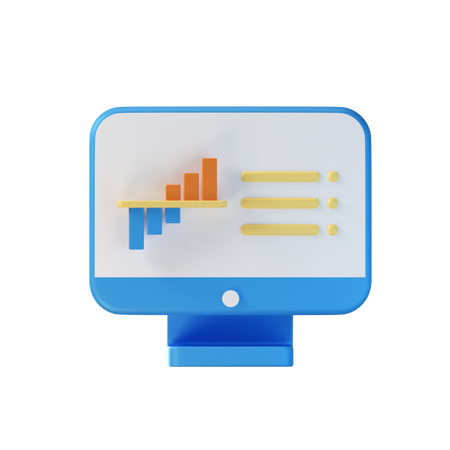 Online Analysis Chart  3D Icon