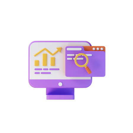 Online Analysis Chart  3D Icon