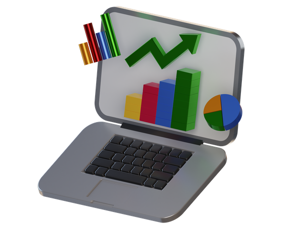 Online Analysis Chart  3D Icon