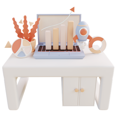 Online Analysis Chart  3D Icon