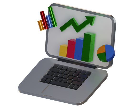 Online Analysis Chart  3D Illustration