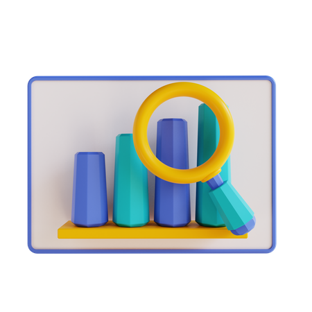 Online Analysis Chart 3D Icon