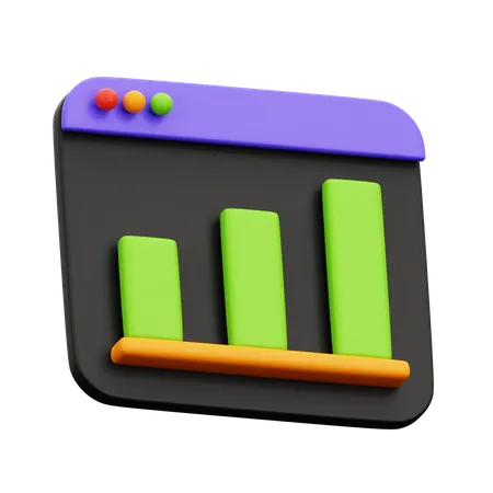 Online Analysis chart  3D Icon