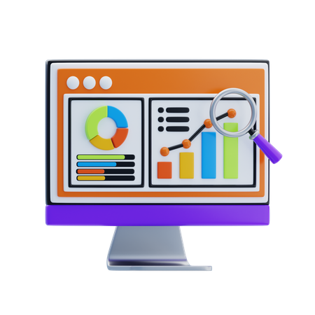 Online Analytic  3D Icon