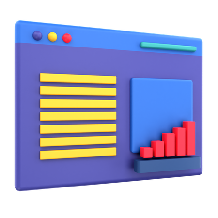 Online Analytic  3D Icon