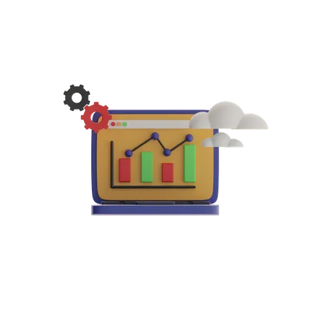Online Analytic  3D Icon