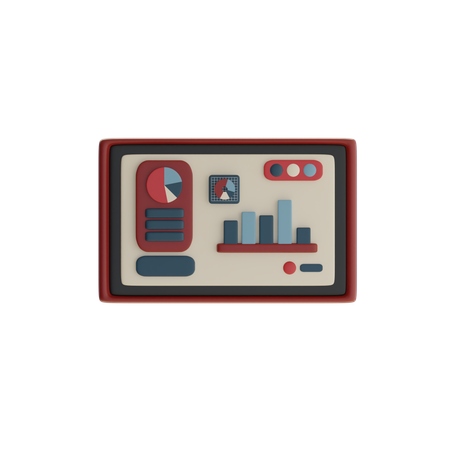 온라인 분석  3D Icon