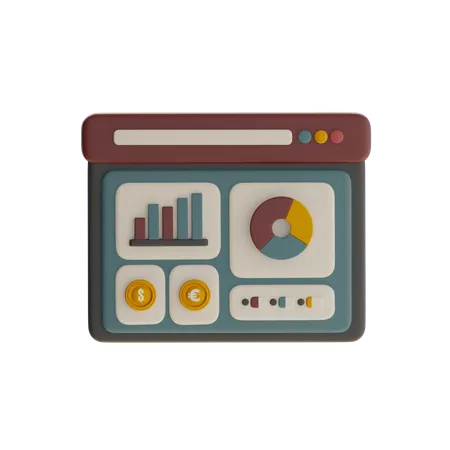 Online Analytics  3D Icon