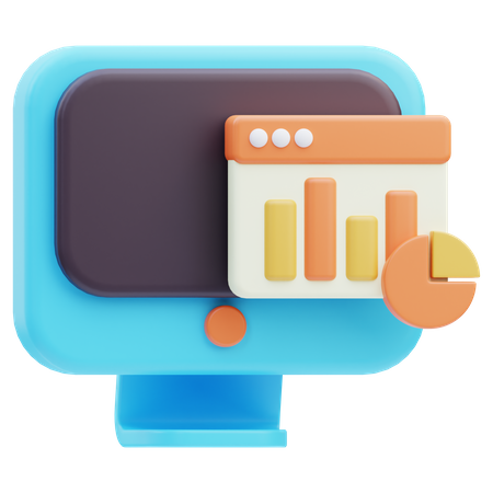 Online Analytics  3D Icon