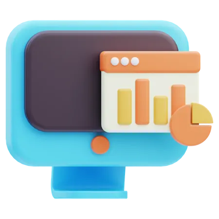 Online Analytics  3D Icon