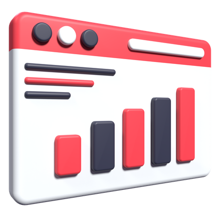 Online Analytics  3D Icon