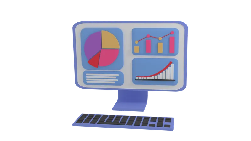 Online Analytics  3D Icon