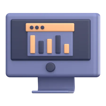 Online Analytics  3D Icon