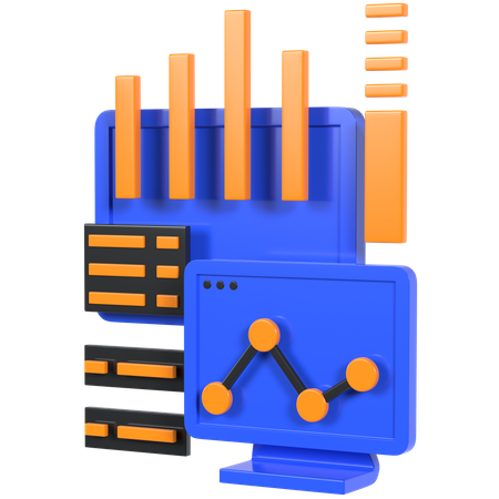 Online Analytics  3D Icon