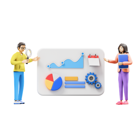 Online Analytics  3D Illustration