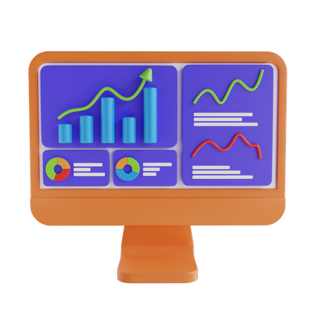 Online Analytics 3D Icon