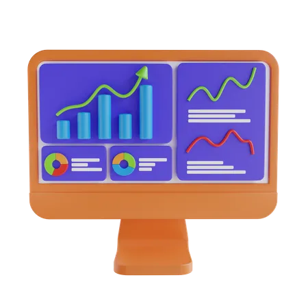 Online Analytics 3D Icon